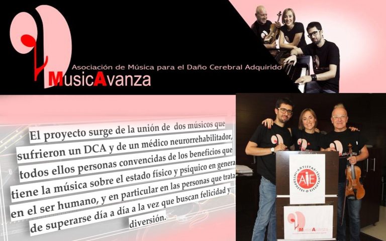 Proyecto de la Asociación MusicAvanza, que nos recuerda los beneficios de la música en la rehabilitación del DCA. Aurora Lassaletta. Asociación Daño Cerebral Invisible.