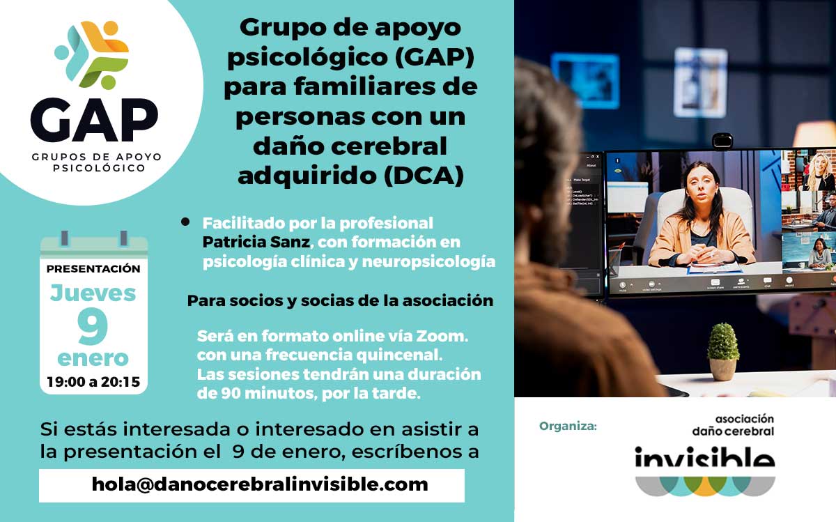 Grupo de apoyo psicológico (GAP) para familiares de personas con un daño cerebral adquirido (DCA)