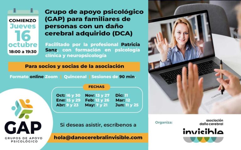 Grupo de apoyo psicológico (GAP) para familiares de personas con un daño cerebral adquirido (DCA)